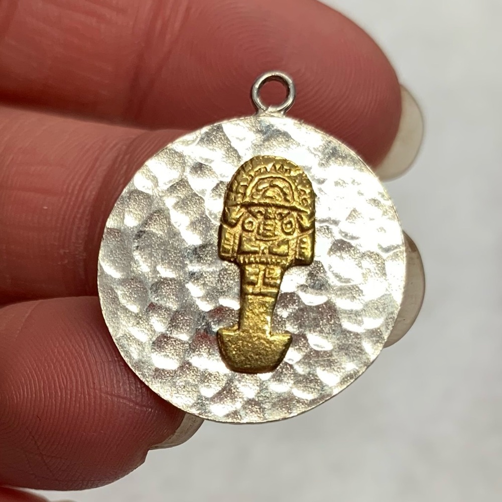 Vintage Sterling Silver Peruvian Tumi Necklace Pendant Unisex - Picture 4 of 6